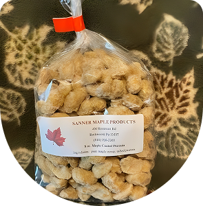 Bag of maple sugar candies, Sanner Maple Products